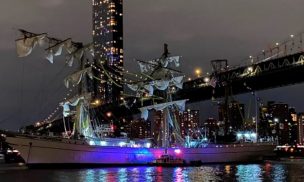 Tragedia en Nueva York: buque mexicano choca con el Puente de Brooklyn y deja dos muertos