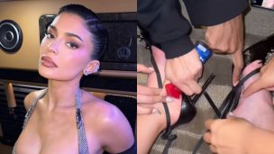 Kylie Jenner impactó en la MET Gala y terminó pidiendo ayuda para quitarse los zapatos