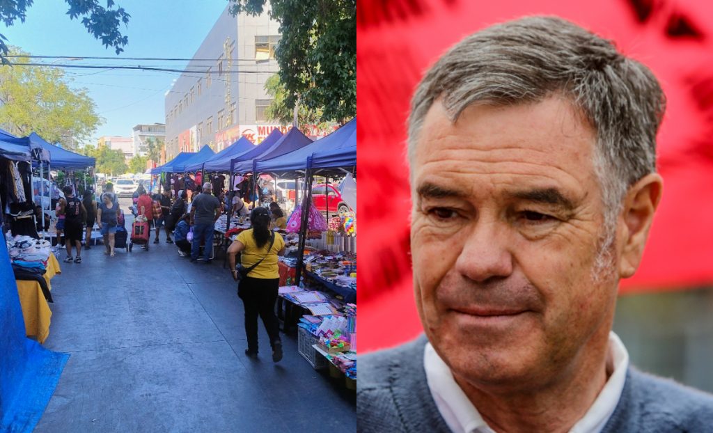Ossandón vive tenso momento en Barrio Meiggs tras enfrentamiento con comerciantes