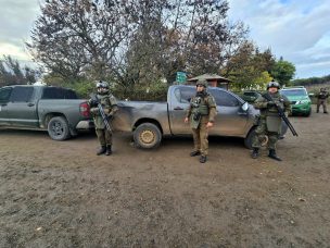 Los Sauces: Carabineros COP recuperan dos camionetas robadas por encapuchados