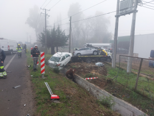 Choque múltiple en Linares afecta a 16 vehículos y deja cuatro heridos en la Ruta 5 Sur