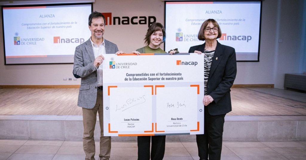 INACAP y Universidad de Chile sellan inédita alianza para la educación superior