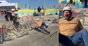 “Porrazo y todo”: Max Luksic protagonizó chascarro en actividad de Huechuraba