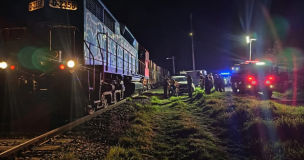 Los Lagos: camioneta protagoniza accidente ferroviario al ser arrastrada