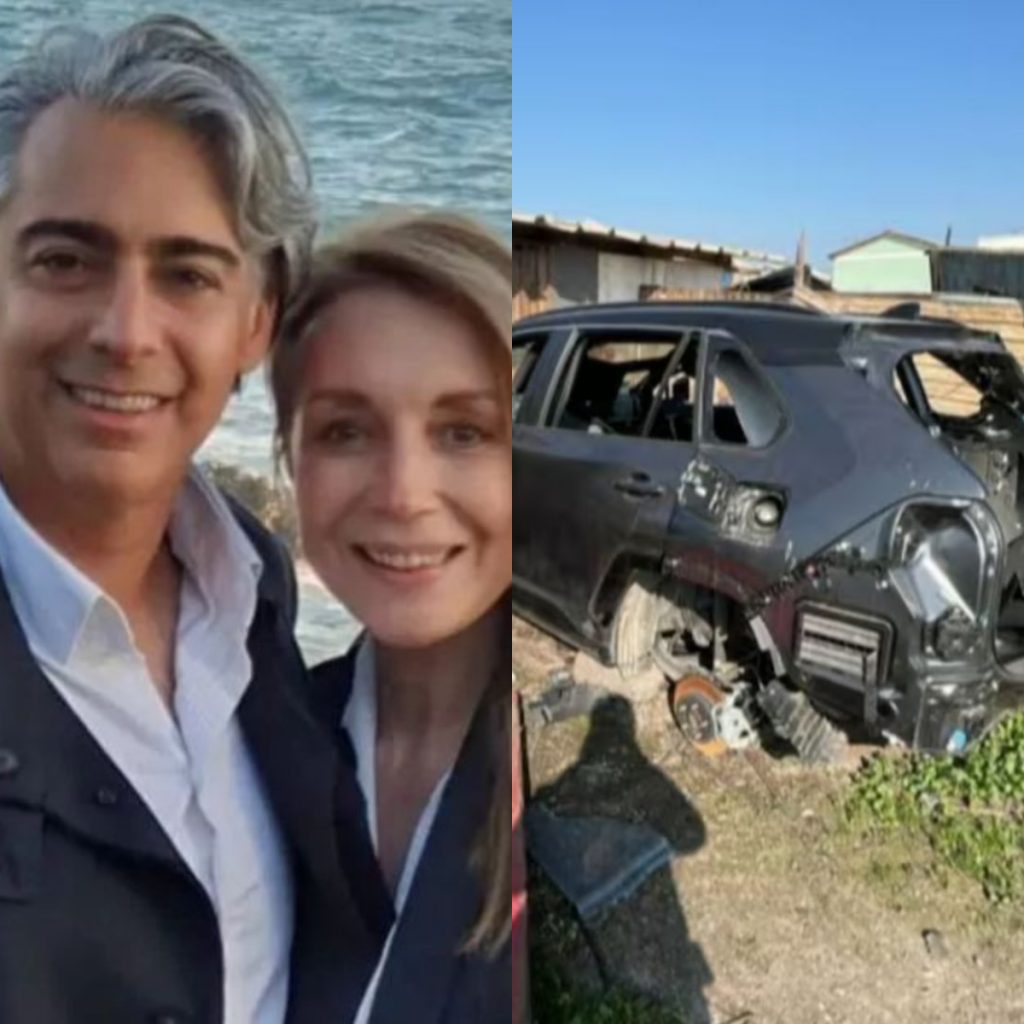 ¡Impresionante! Karen Doggenweiler muestra el devastador estado del auto de su esposo