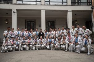 Presidente Boric recibe en La Moneda a la delegación chilena campeona del mundial de Taekwondo