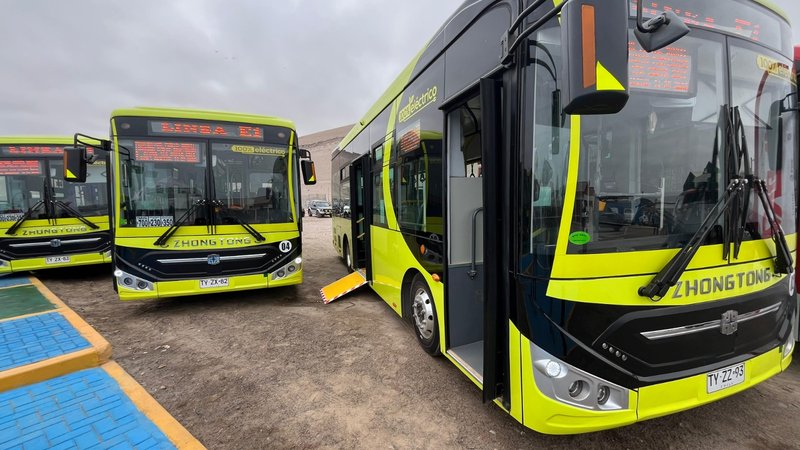 Arica suma la primera flota de buses eléctricos al transporte público: operarán desde este sábado