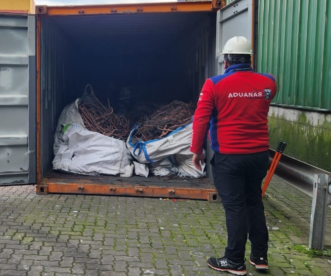 Aduana incauta más de 152 toneladas de cable de cobre robado en puertos del Biobío