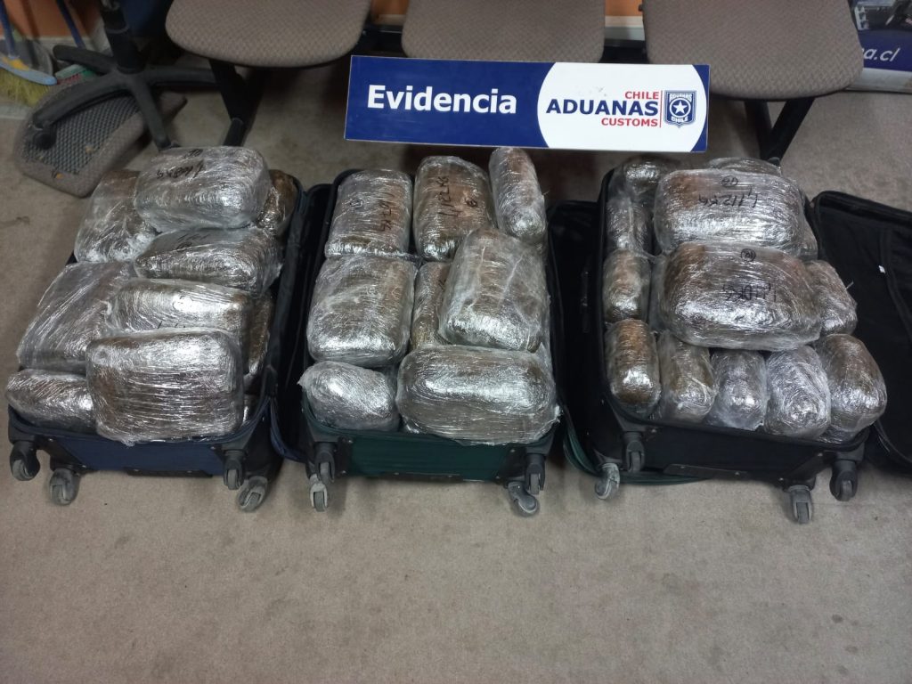 Fiscalizadores de Aduanas incautan más de 59 kilos de marihuana en La Negra