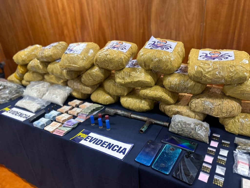 Cuatro detenidos y más de 60 mil dosis incautadas en operativo por tráfico de drogas en Lo Prado
