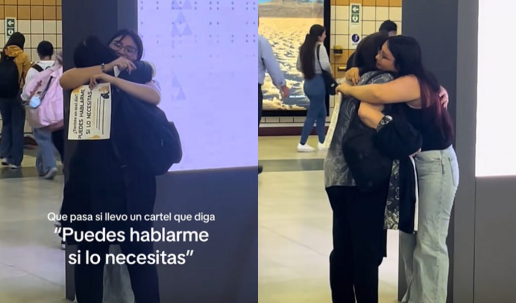 “Puedes hablarme si lo necesitas”: Emotiva intervención en Metro de Santiago se vuelve viral