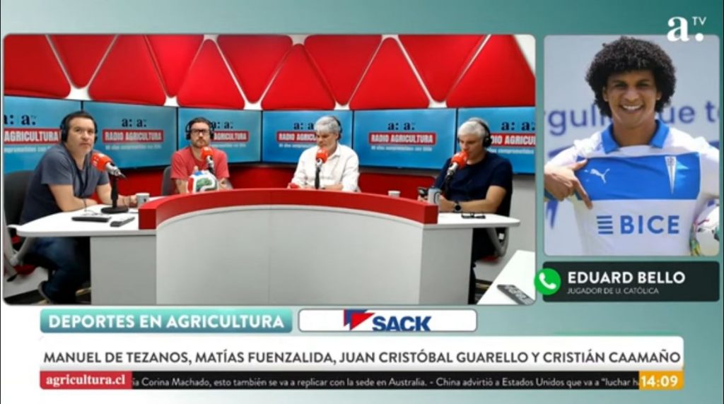 Eduard Bello, en diálogo con Deportes en Agricultura: “Vivimos un momento hermoso y soñamos con la Libertadores”