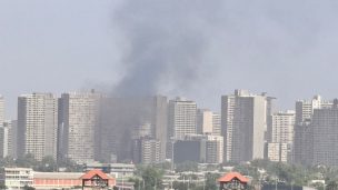 Estación Central: Amplio operativo por incendio cercano a centro de distribución de gas