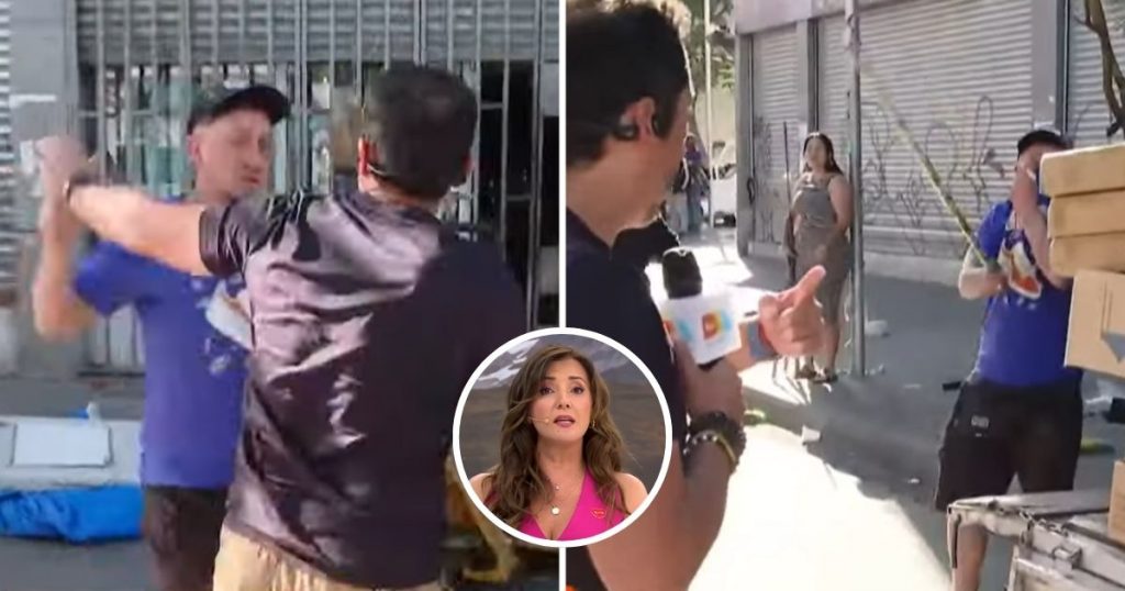 Notero de “Tu Día” es agredido en vivo: Lo amenazaron con un palo durante reportaje