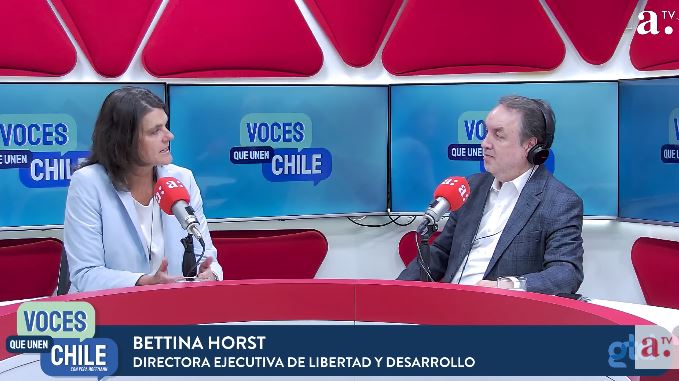 Bettina Horst analiza la situación política y económica del país en Voces que Unen Chile 