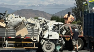 Choque mortal en Ruta 5 Sur a la altura de Rengo: camiones impactan y dejan un fallecido