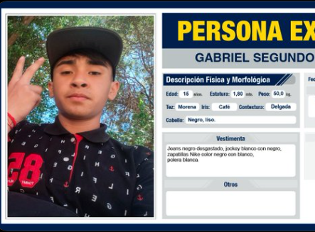 PDI busca a Gabriel Segundo Vilches Leiva, extraviado desde Melipilla el 20 de diciembre
