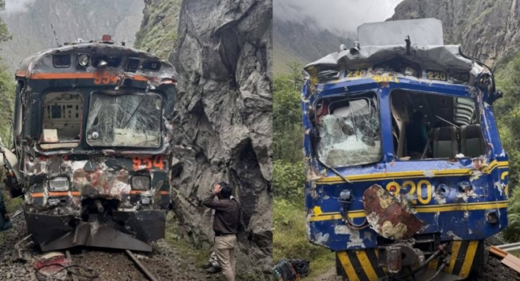 Choque de trenes rumbo a Machu Picchu deja 15 personas lesionadas en Perú