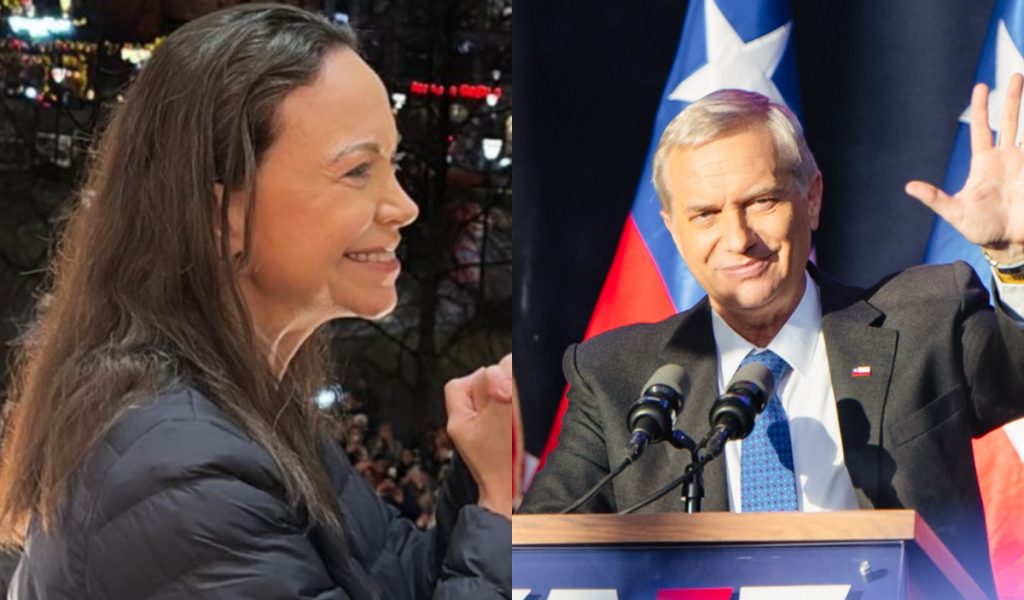 María Corina Machado felicitó a José Antonio Kast: “Le deseo muchísimo éxito en su gobierno”