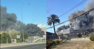 Reportan incendio en bodegas cercanas a Mall Plaza Norte: Tránsito se encuentra cortado