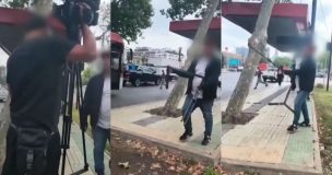 Brutal agresión a periodistas de Canal 13 en pleno Santiago: todo quedó grabado