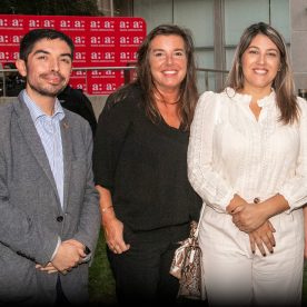 José Ignacio Concha, Magdanela Miller y Paz Suárez.