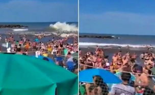 Ola gigante arrasa con bañistas dejando un muerto y más de 35 heridos en Argentina