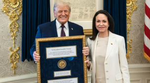 Indignación en Noruega tras entrega del Nobel de María Corina Machado a Trump