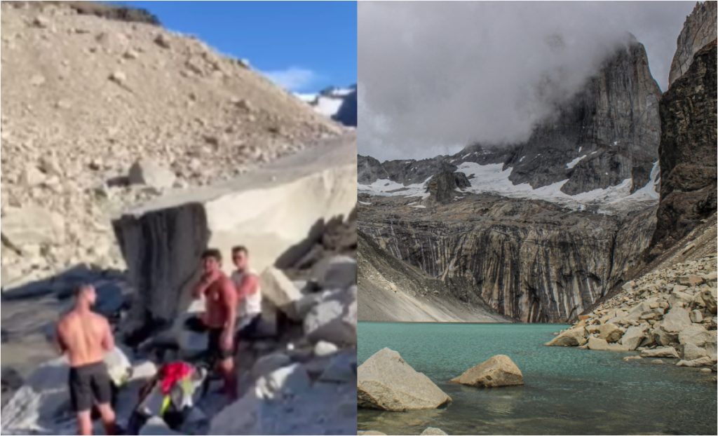 Turistas son captados bañándose en Torres del Paine: 