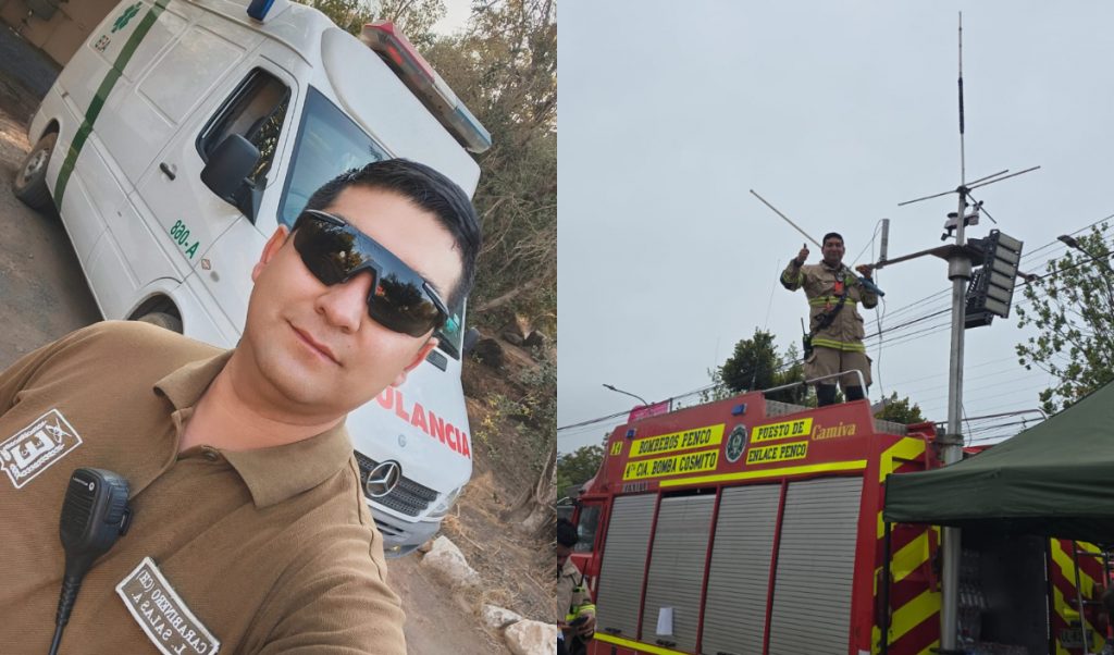 ¡Un héroe en Penco! Carabinero cambió de uniforme durante incendio y asumió liderazgo como bombero