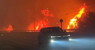 Declaran Alerta Roja en Carahue por incendio forestal activo en la Región de La Araucanía