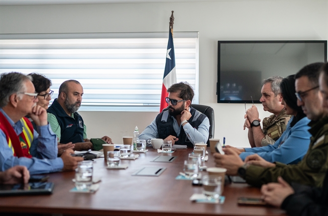 Presidente Boric encabeza nueva reunión de coordinación de emergencia en Biobío