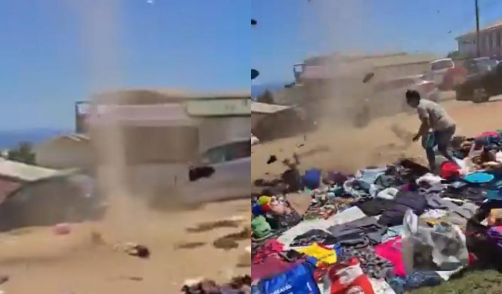 VIDEO | ¡Impresionante fenómeno! Remolino sorprende en Viña del Mar