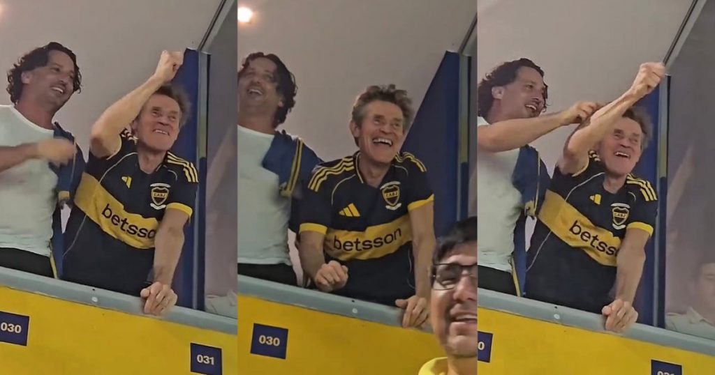 Willem Dafoe en La Bombonera: el “Duende Verde” es visto disfrutando un partido de Boca Juniors