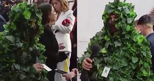 ¿Por qué lo hizo? Periodista disfrazado de “arbusto” sorprende en La Moneda durante cambio de mando