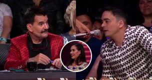 Lo echaron al agua en vivo: revelan vínculo entre Vasco Moulian y pareja de Vale Roth