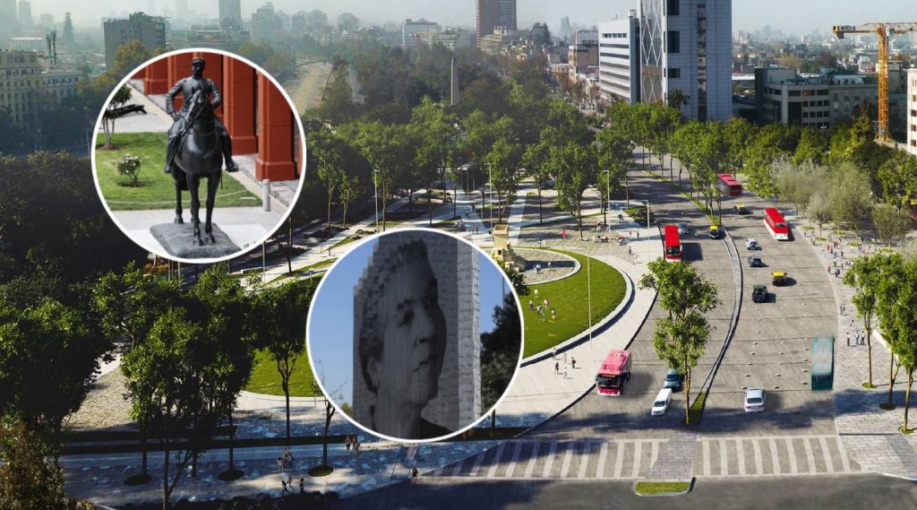 Con monumento de Gabriela Mistral y sin estatua de Baquedano: inauguran proyecto Nueva Alameda Providencia