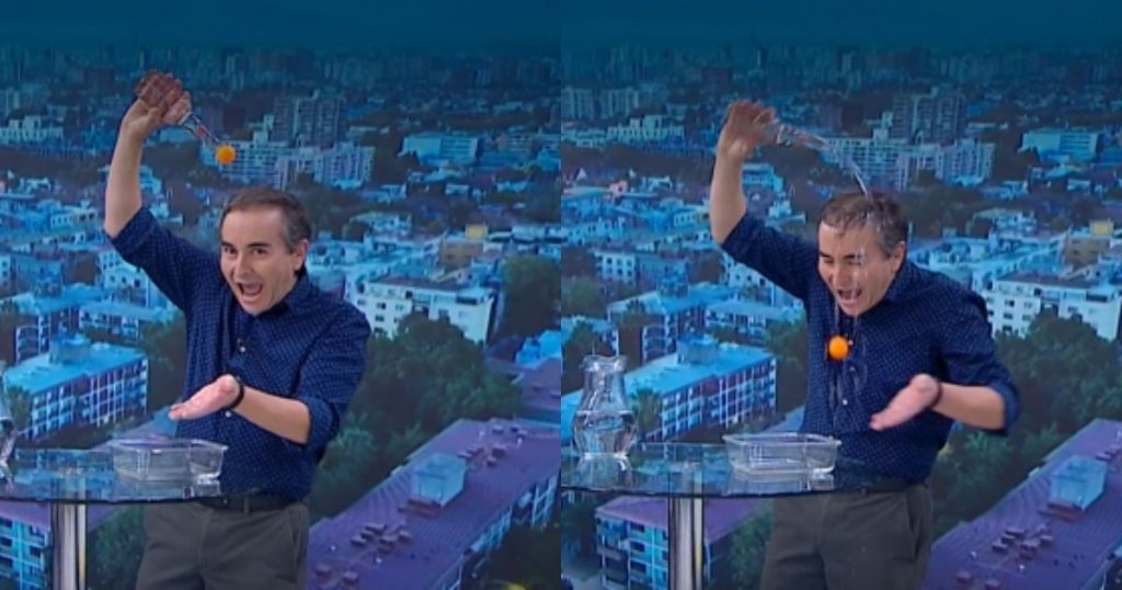 Alejandro Sepúlveda intenta experimento en vivo y termina en chascarro que desata risas