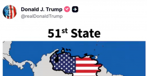 Trump desata polémica tras publicar mapa que muestra a Venezuela como parte de Estados Unidos