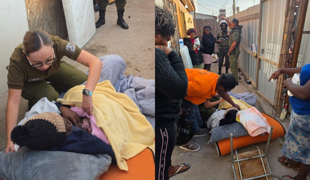 Carabineros ayudó a madre haitiana en parto de emergencia: recién nacida está bajo atención médica