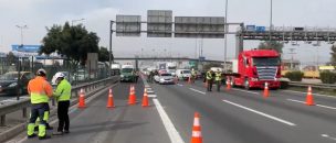 Atropello genera alta congestión en Vespucio Norte a la altura de Maipú