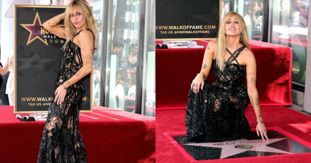 Miley Cyrus recibe su estrella en el Paseo de la Fama y emociona con potente discurso