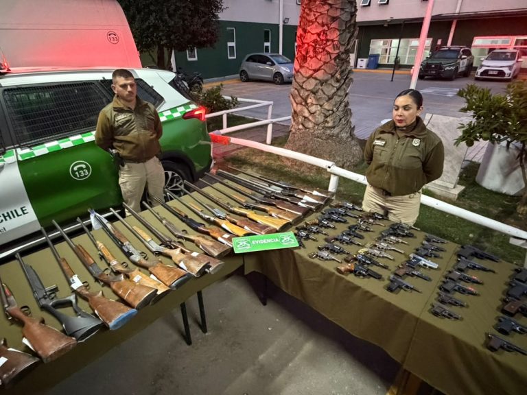 Retiran 113 armas y más de 2.400 municiones en operativo de control en San Bernardo