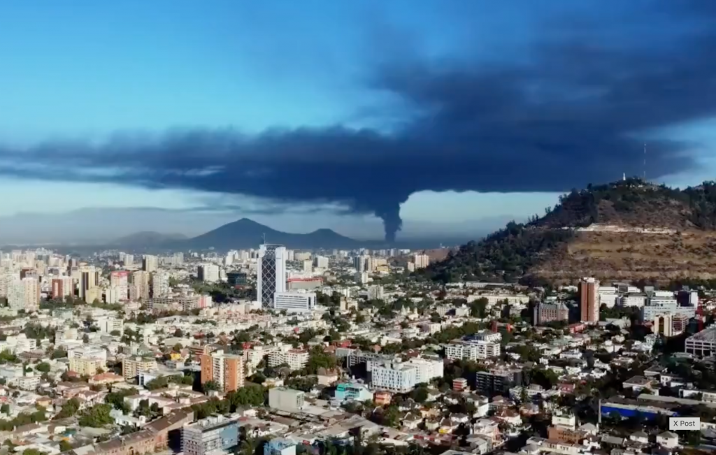 Humo en Santiago tras incendio: Las medidas que debes tomar para protegerte
