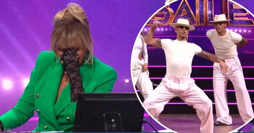 Raquel Argandoña se sonrojó tras sensual baile de los Power Peralta: “Los había mirado a huevo”