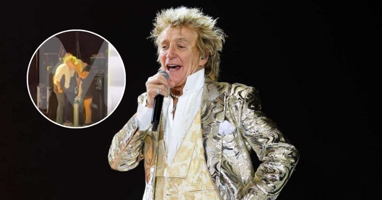 Preocupación por Rod Stewart: necesitó un tanque de oxígeno en pleno concierto