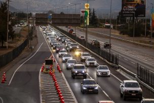 Congestión en Ruta 5 al norte: accidente de motorista obliga a restringir una pista