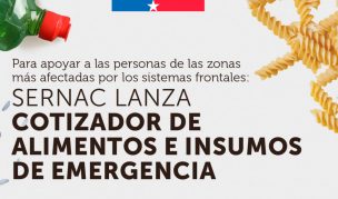 SERNAC lanza cotizador de alimentos e insumos de emergencia tras los sistemas frontales