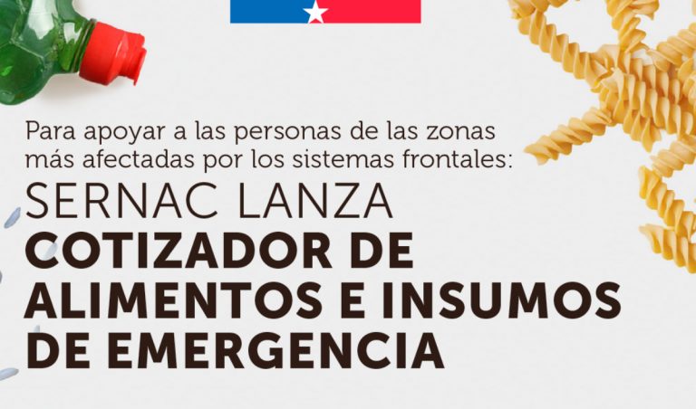 SERNAC lanza cotizador de alimentos e insumos de emergencia tras los sistemas frontales