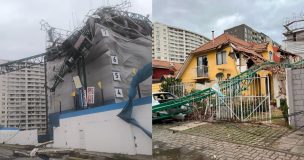 Caída de grúa en Coquimbo deja daños en viviendas y vehículos: No se registran heridos